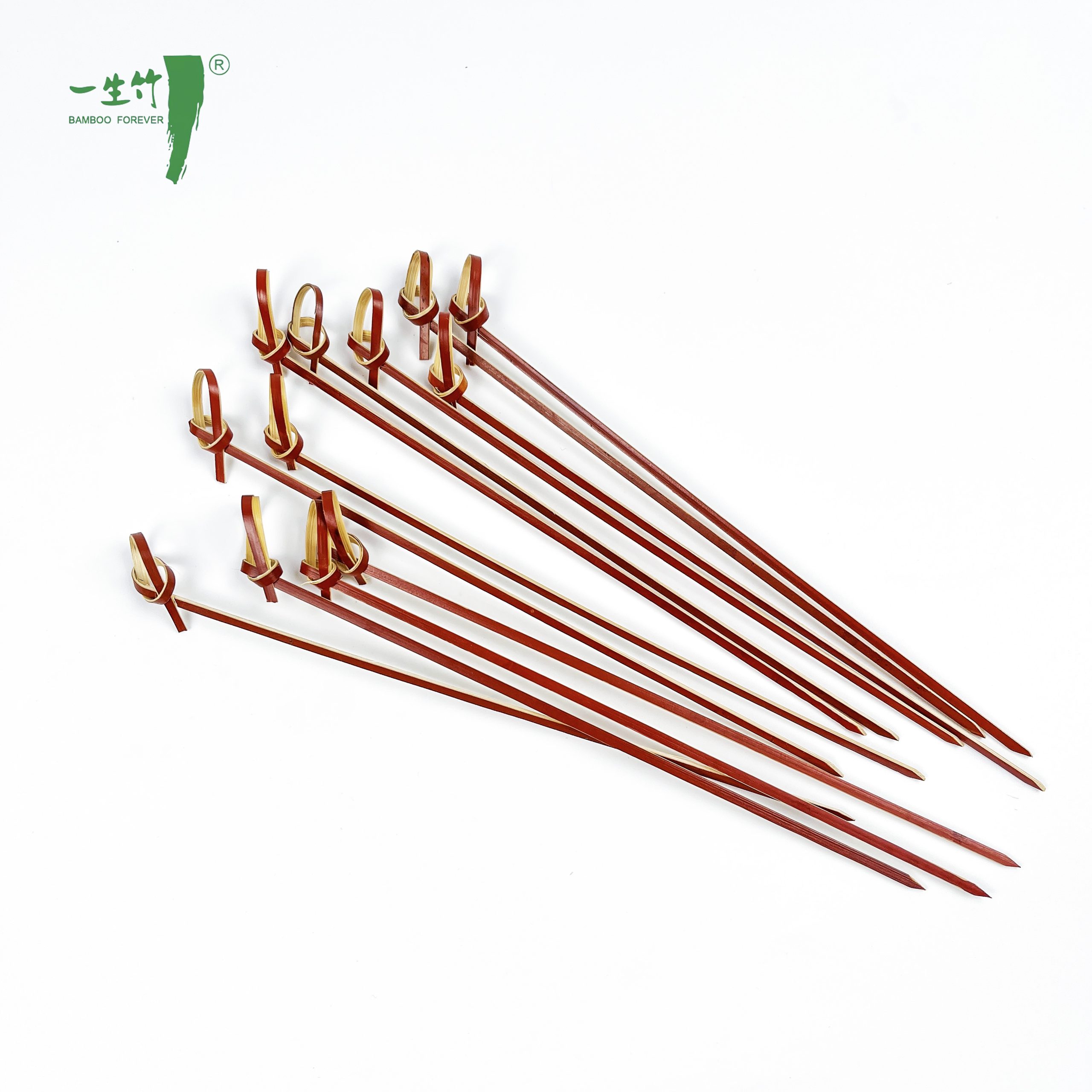 高品質 赤色 竹ひご串 パーティー用