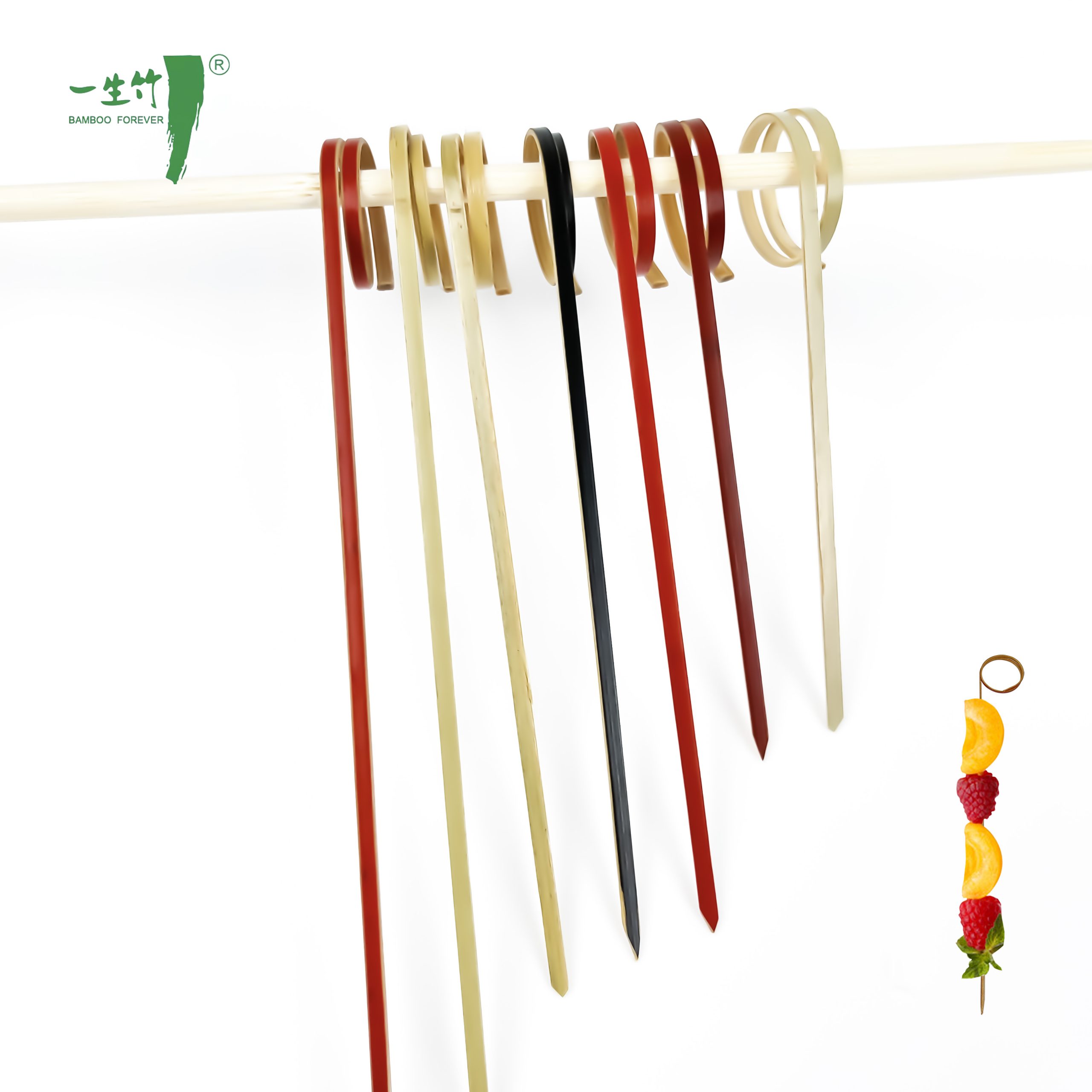 業務用 カスタマイズ可能 使い捨て竹串 ノット付き